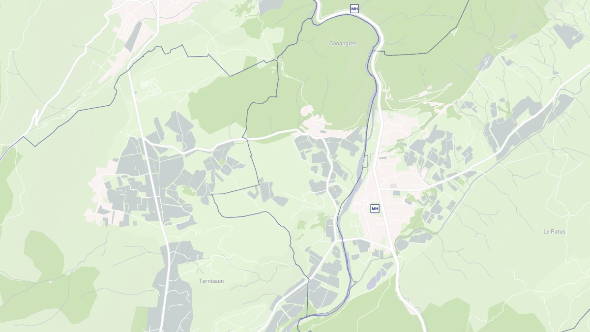 Aperçu cartographique de Agonès, centré sur la commune
