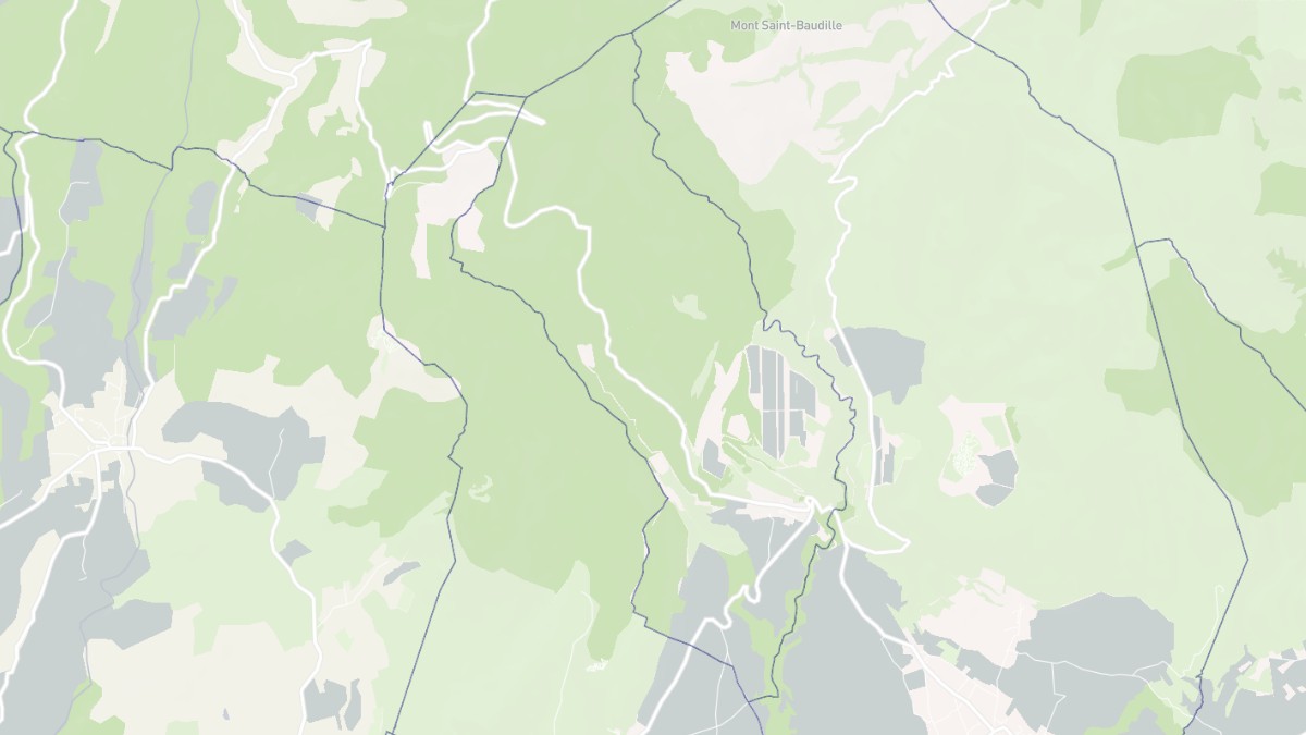 Aperçu cartographique de Arboras, centré sur la commune