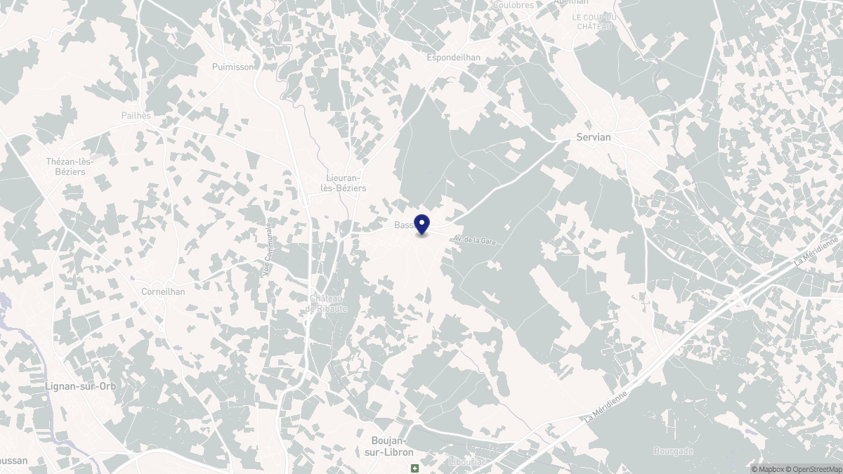 Aperçu cartographique de Bassan, centré sur la commune