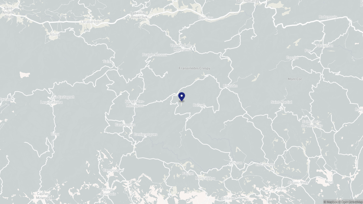 Aperçu cartographique de Boisset, centré sur la commune