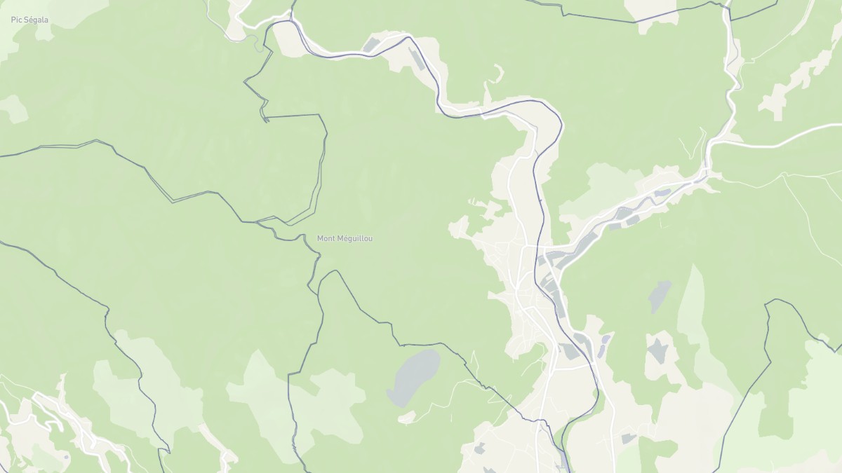 Aperçu cartographique de Le Bousquet-d'Orb, centré sur la commune