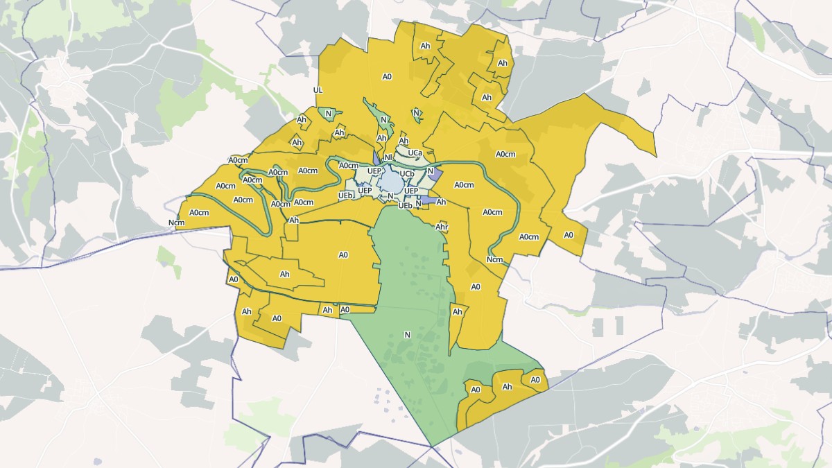 Aperçu cartographique de Capestang, centré sur la commune