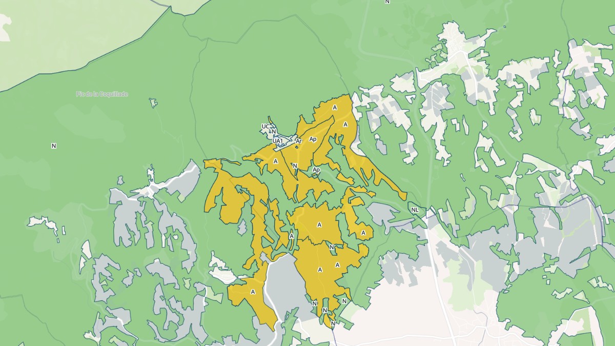 Aperçu cartographique de Caussiniojouls, centré sur la commune