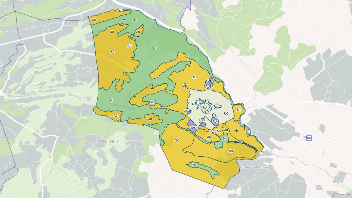 Aperçu cartographique de Creissan, centré sur la commune