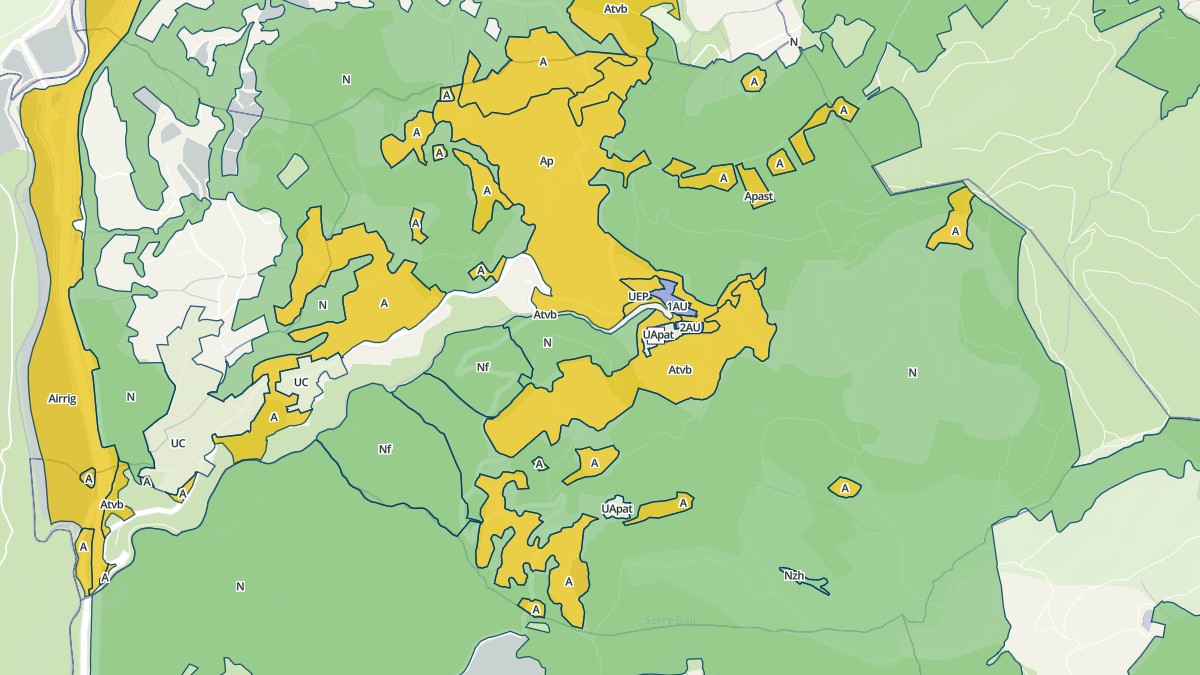 Aperçu cartographique de Fozières, centré sur la commune