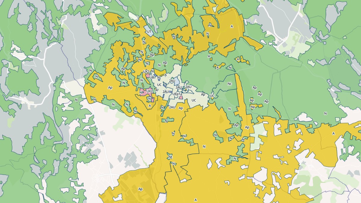 Aperçu cartographique de Laurens, centré sur la commune