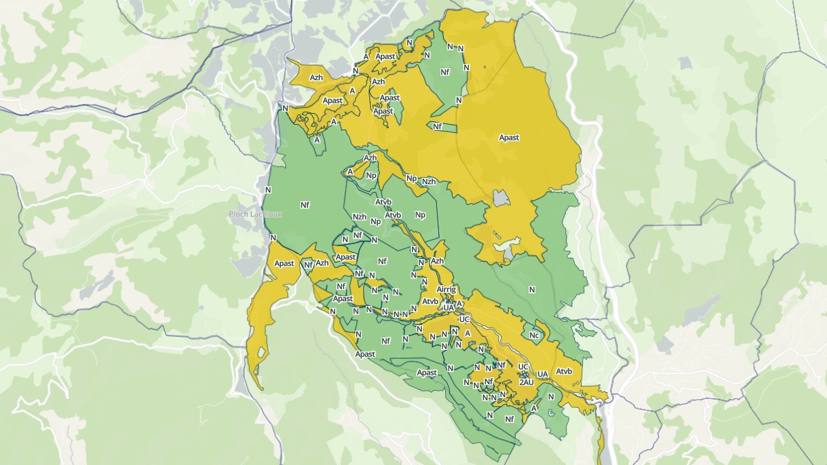 Aperçu cartographique de Lauroux, centré sur la commune