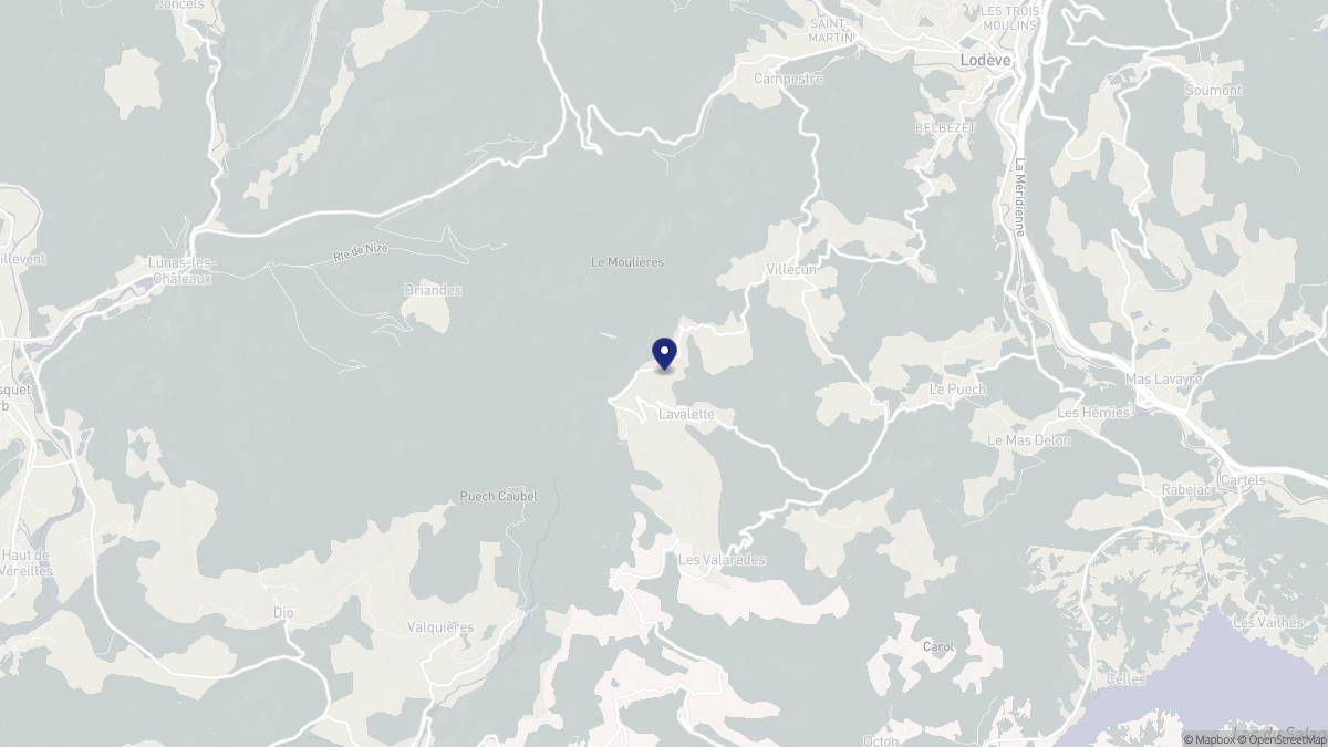 Aperçu cartographique de Lavalette, centré sur la commune