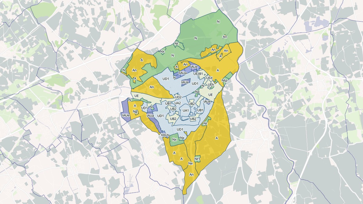 Aperçu cartographique de Lunel, centré sur la commune