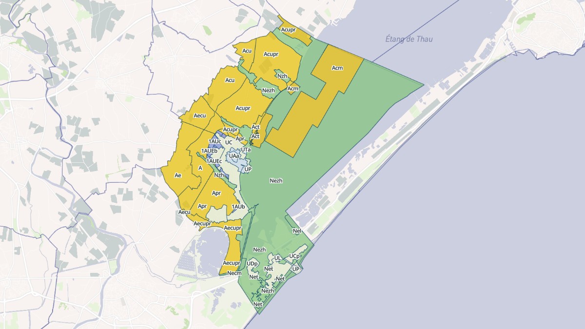Aperçu cartographique de Marseillan, centré sur la commune