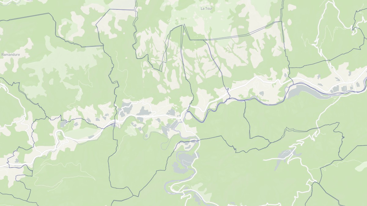 Aperçu cartographique de Mons, centré sur la commune