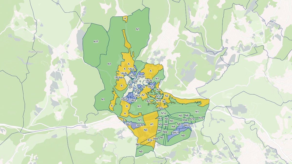 Aperçu cartographique de Montarnaud, centré sur la commune