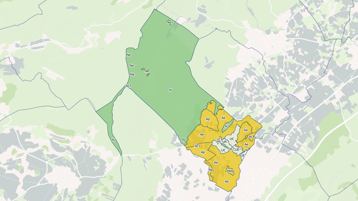 Aperçu cartographique de Montbazin, centré sur la commune