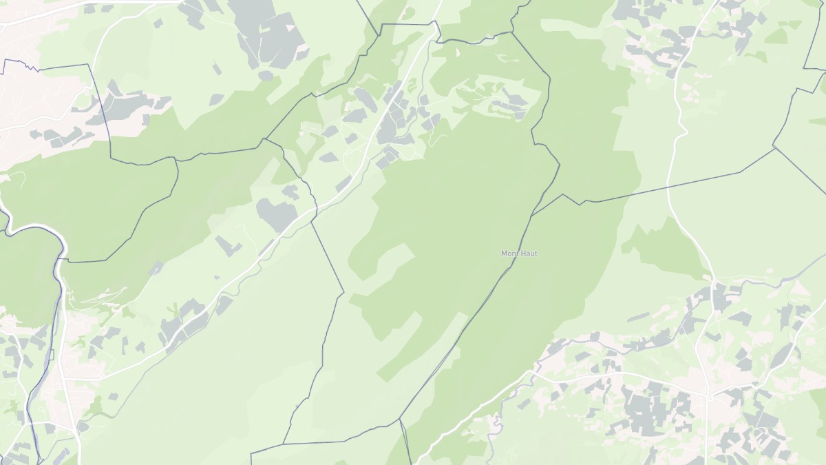 Aperçu cartographique de Montoulieu, centré sur la commune