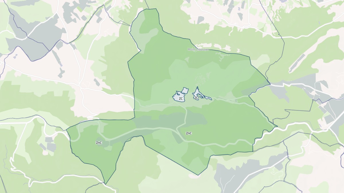 Aperçu cartographique de Mourèze, centré sur la commune
