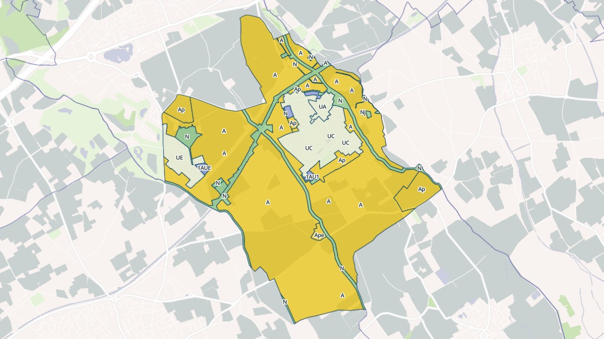 Aperçu cartographique de Mudaison, centré sur la commune