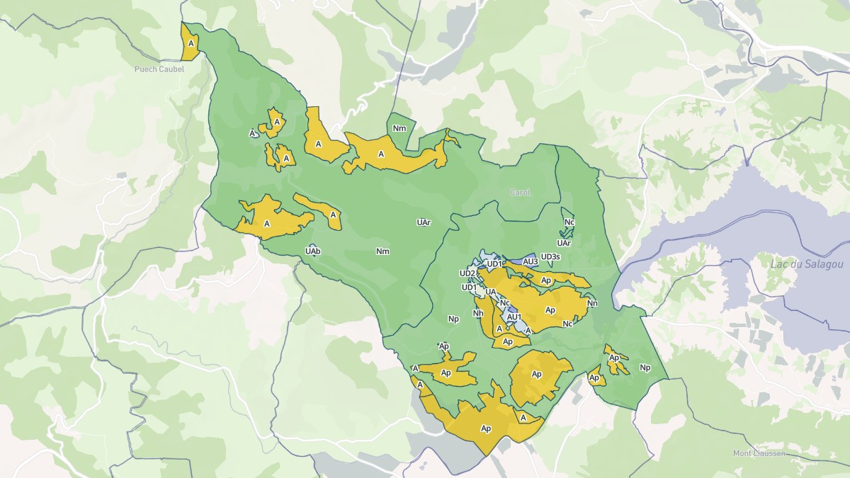 Aperçu cartographique de Octon, centré sur la commune