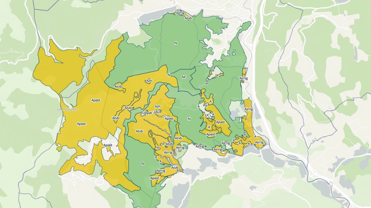 Aperçu cartographique de Olmet-et-Villecun, centré sur la commune