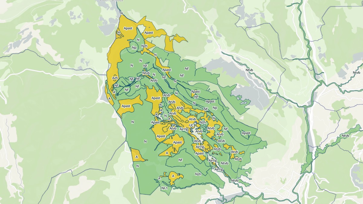 Aperçu cartographique de Les Plans, centré sur la commune