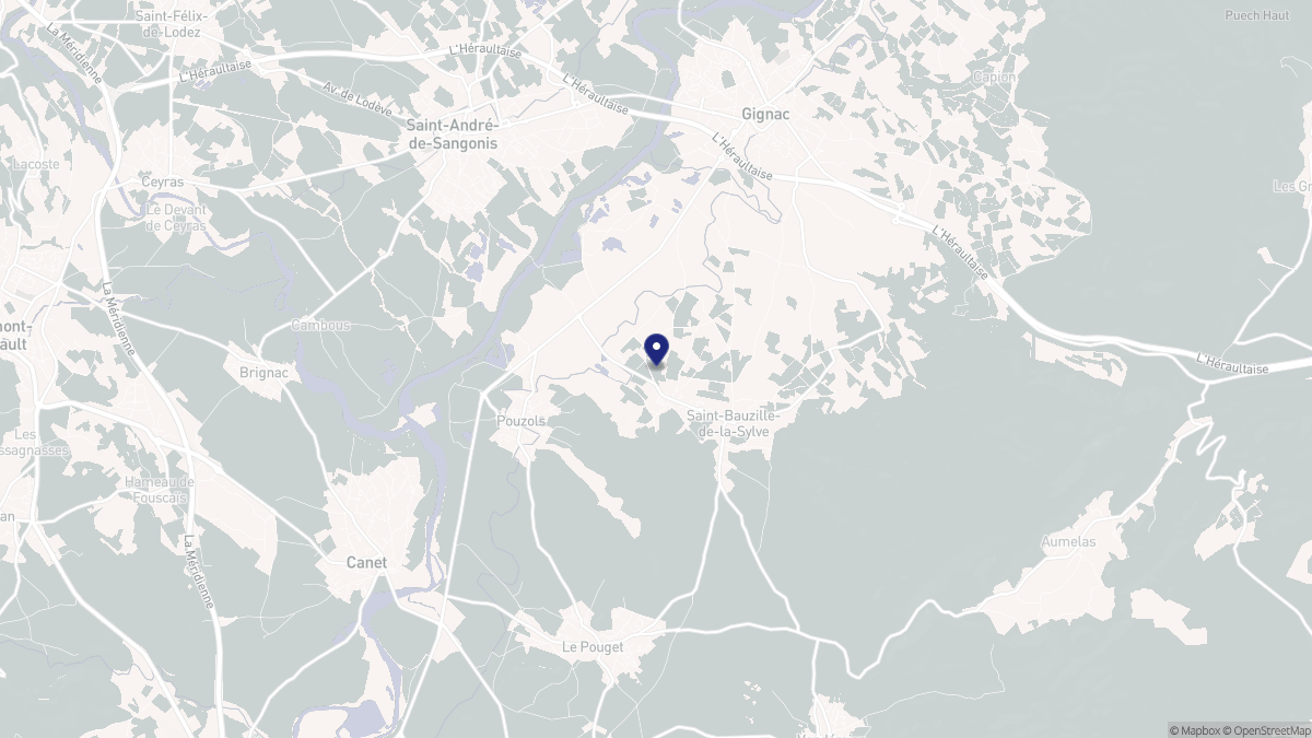 Aperçu cartographique de Popian, centré sur la commune