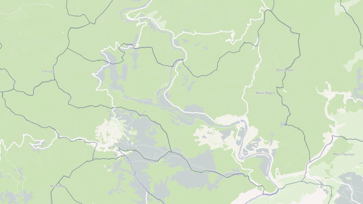 Aperçu cartographique de Roquebrun, centré sur la commune