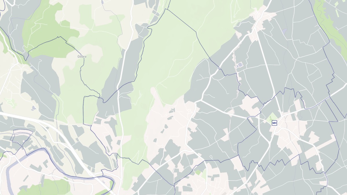 Aperçu cartographique de Saint-Guiraud, centré sur la commune