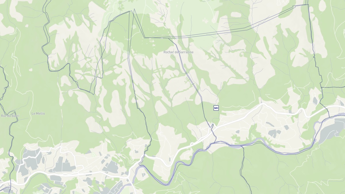 Aperçu cartographique de Saint-Martin-de-l'Arçon, centré sur la commune