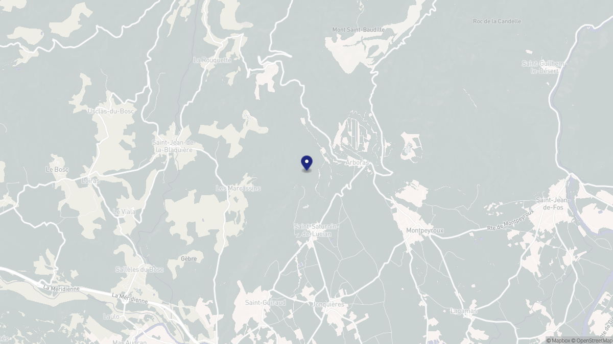 Aperçu cartographique de Saint-Saturnin-de-Lucian, centré sur la commune
