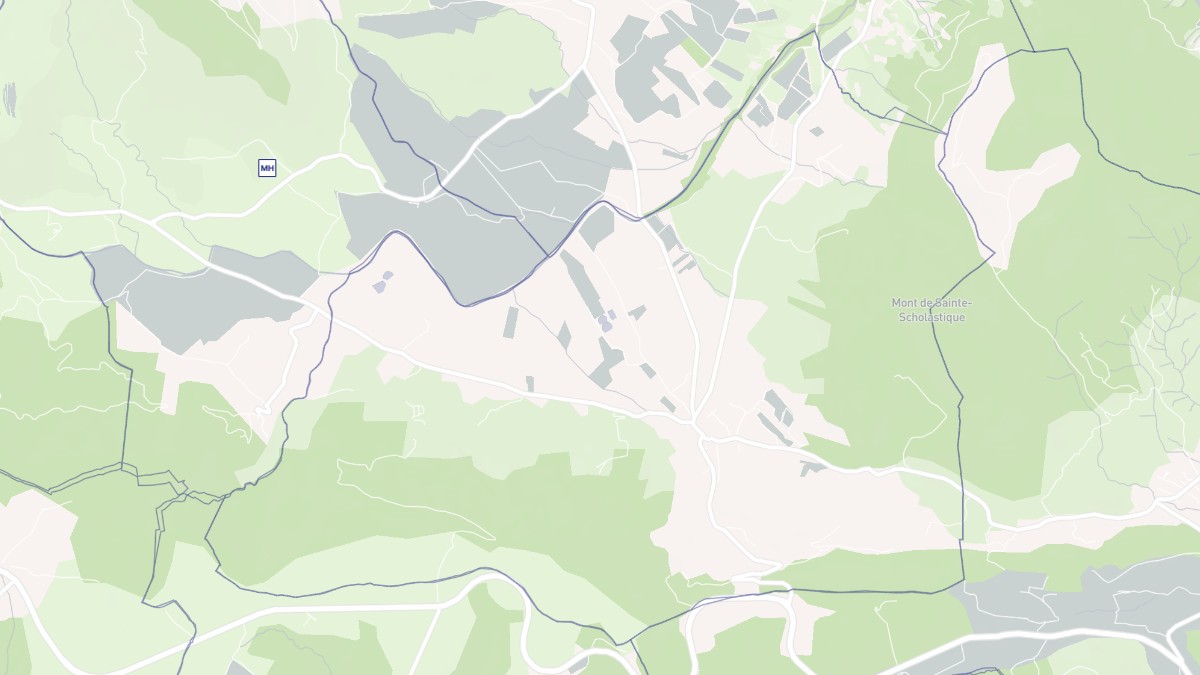Aperçu cartographique de Salasc, centré sur la commune