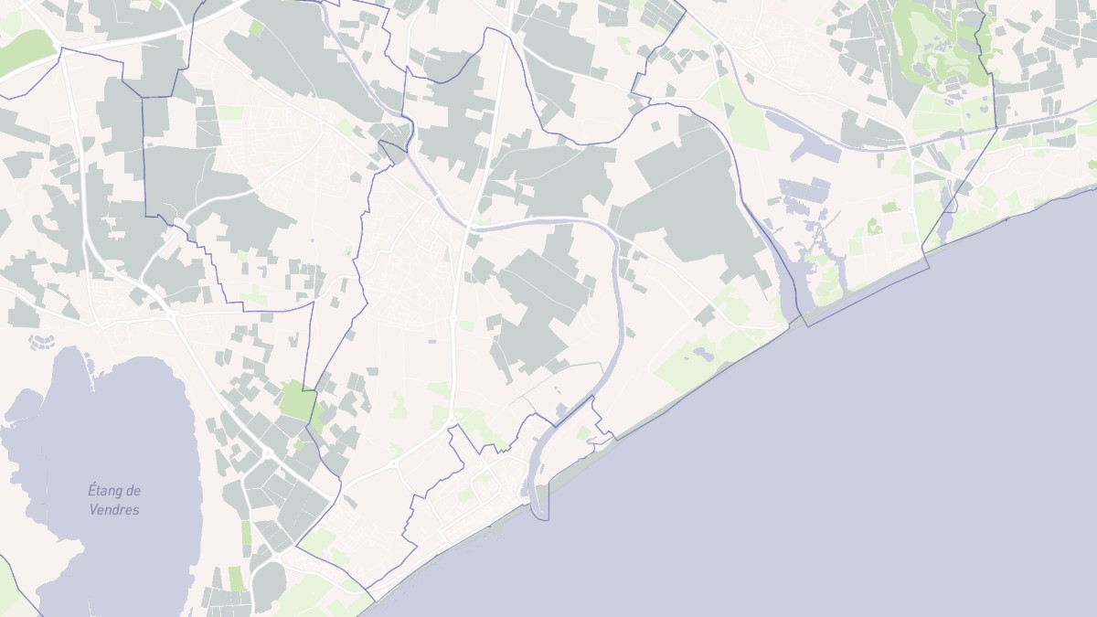 Aperçu cartographique de Sérignan, centré sur la commune