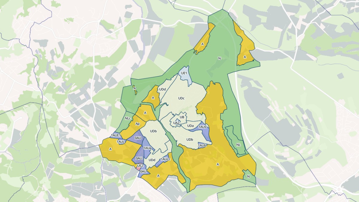 Aperçu cartographique de Teyran, centré sur la commune
