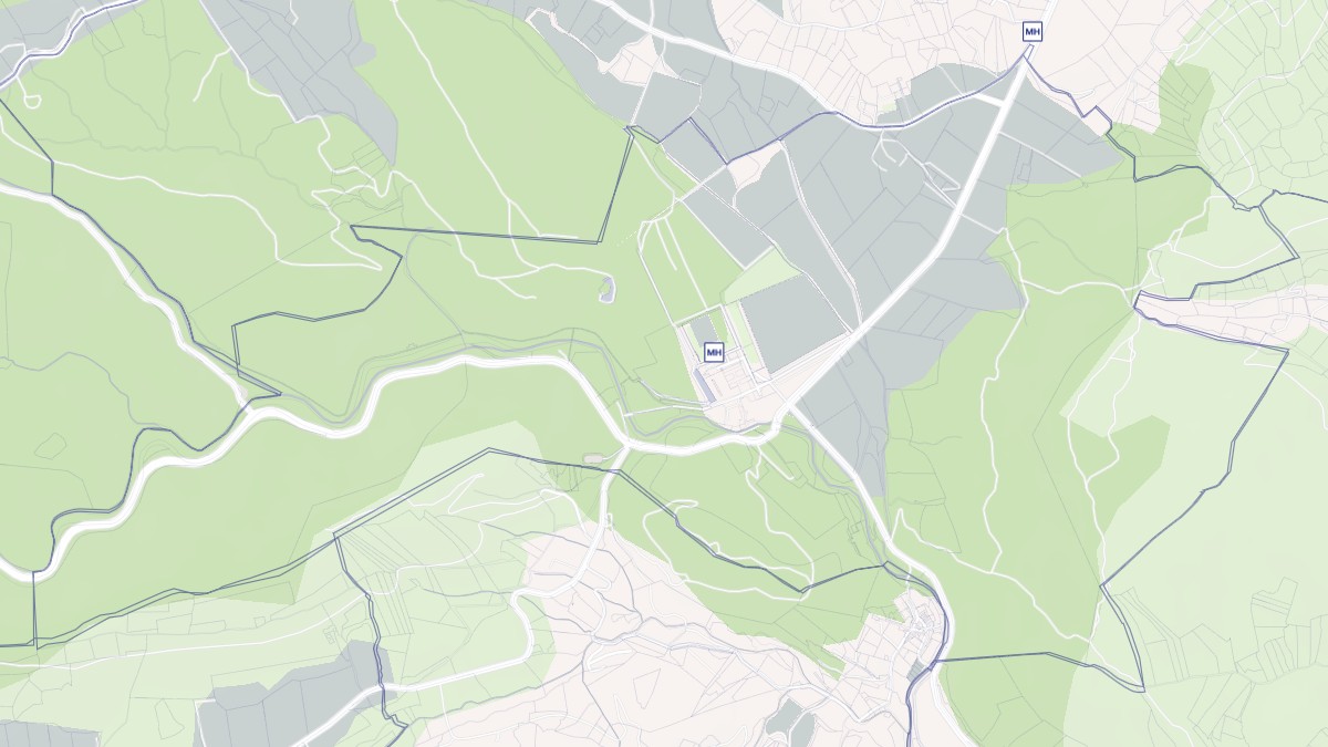 Aperçu cartographique de Villeneuvette, centré sur la commune