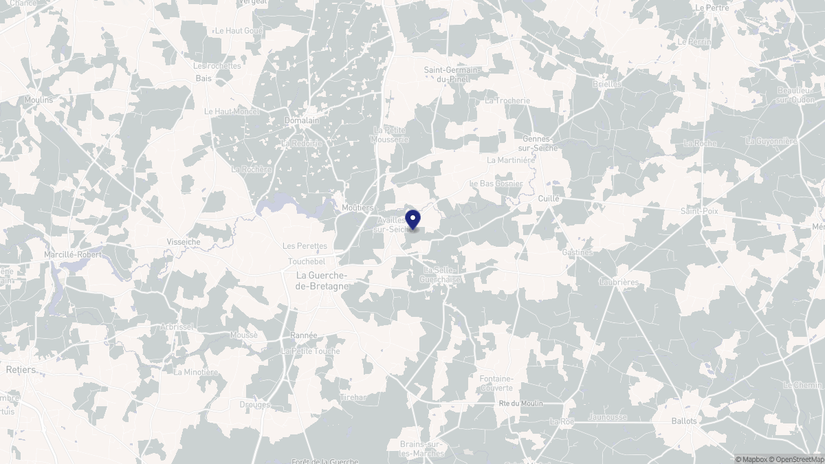 Aperçu cartographique de Availles-sur-Seiche, centré sur la commune