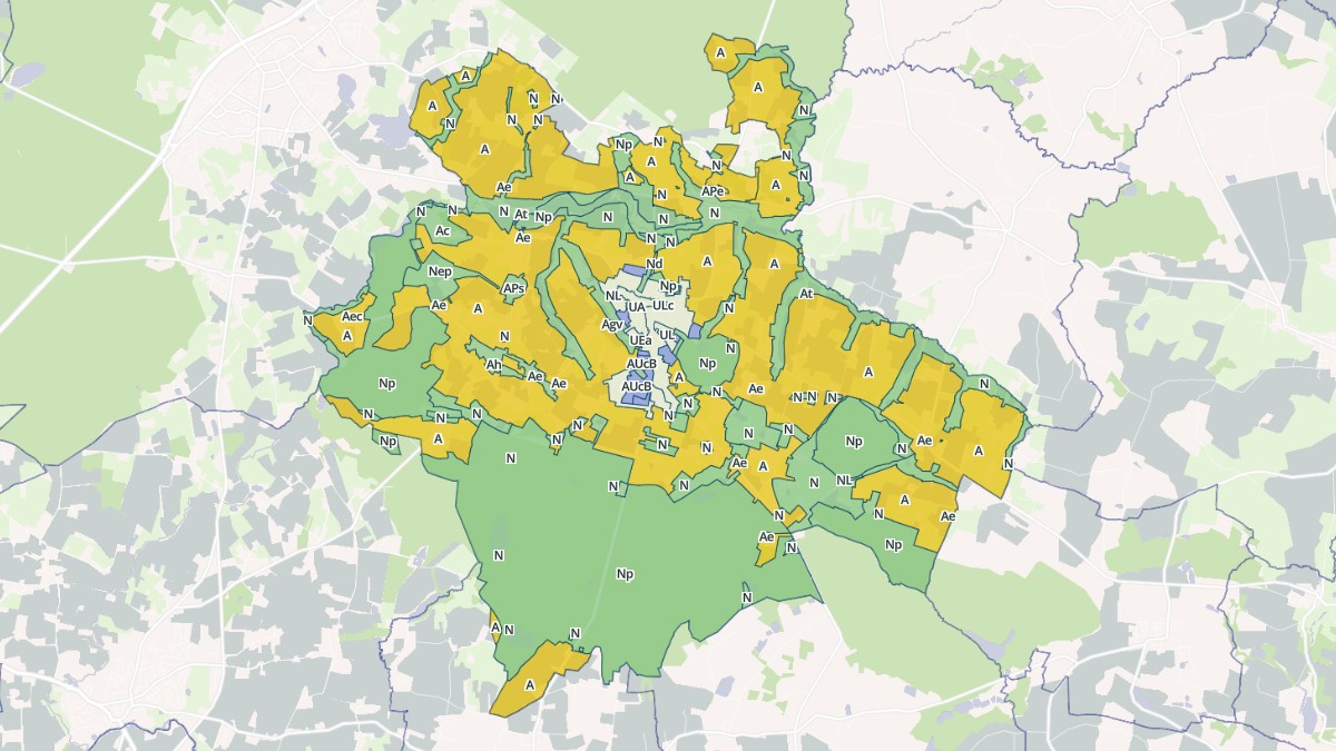 Aperçu cartographique de La Bouëxière, centré sur la commune