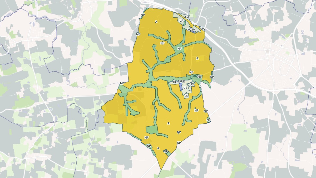 Aperçu cartographique de Brie, centré sur la commune