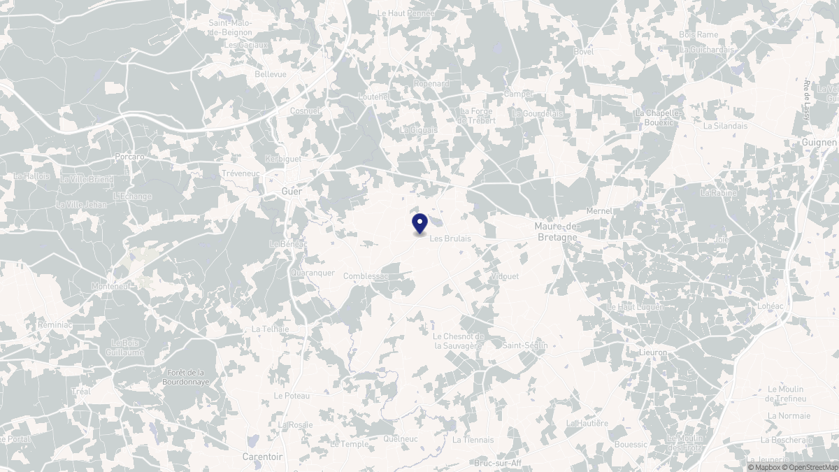 Aperçu cartographique de Les Brulais, centré sur la commune