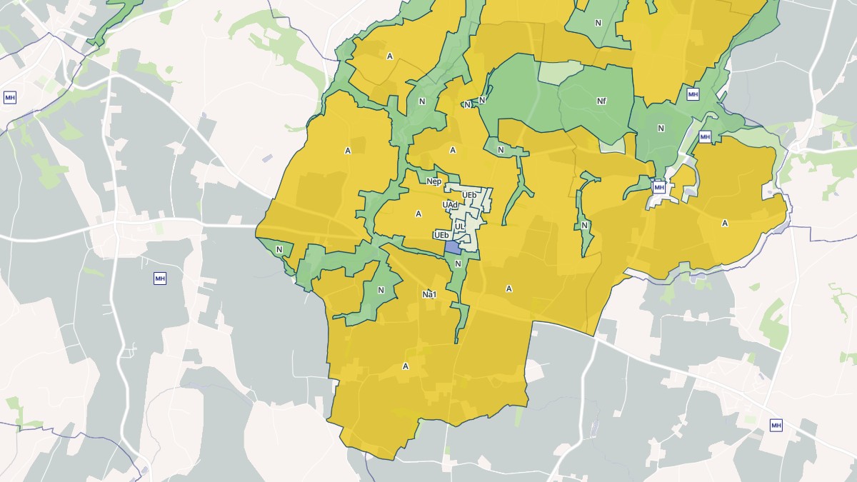 Aperçu cartographique de Cardroc, centré sur la commune