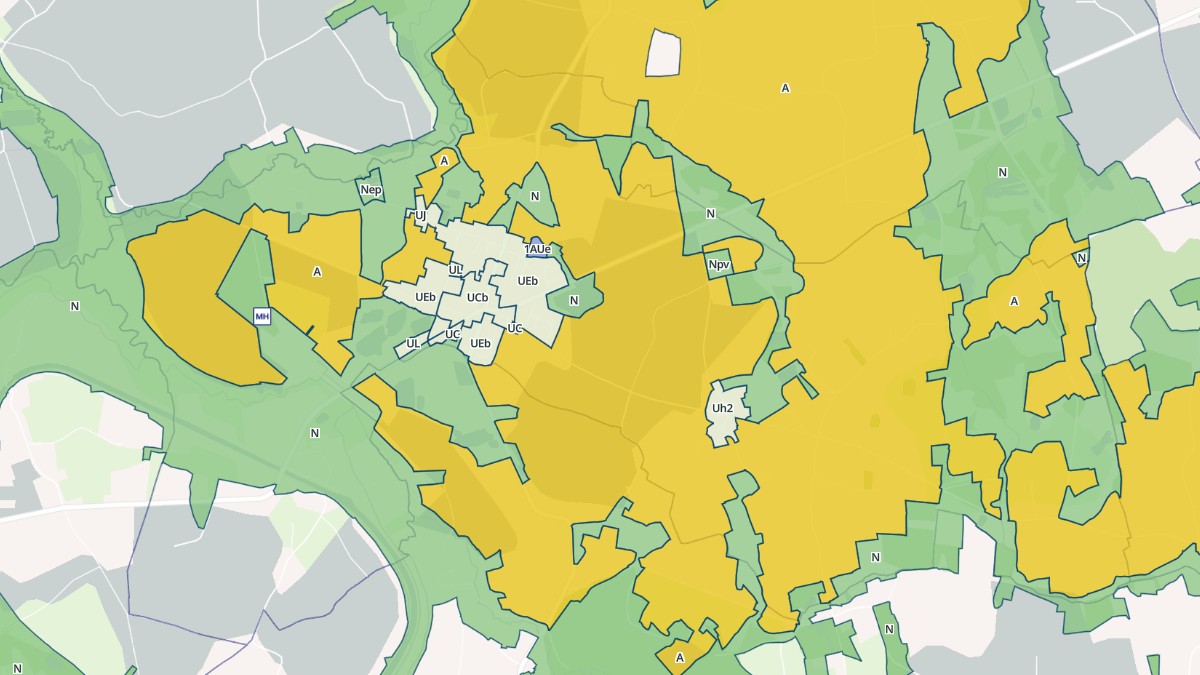 Aperçu cartographique de La Chapelle-aux-Filtzméens, centré sur la commune