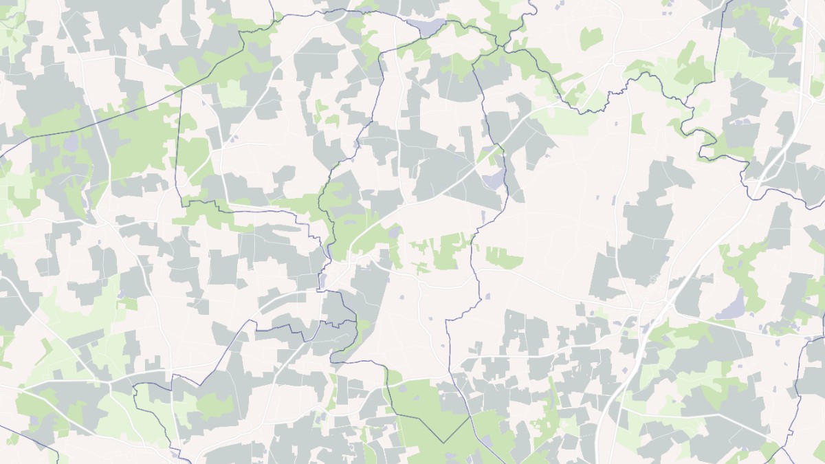 Aperçu cartographique de La Chapelle-Bouëxic, centré sur la commune