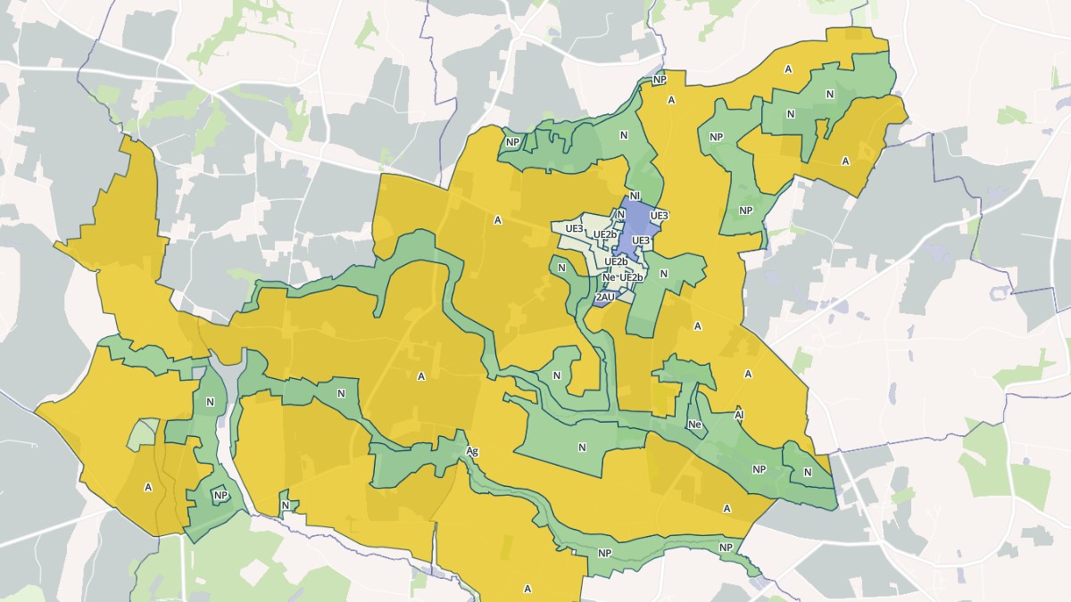 Aperçu cartographique de La Chapelle-Chaussée, centré sur la commune