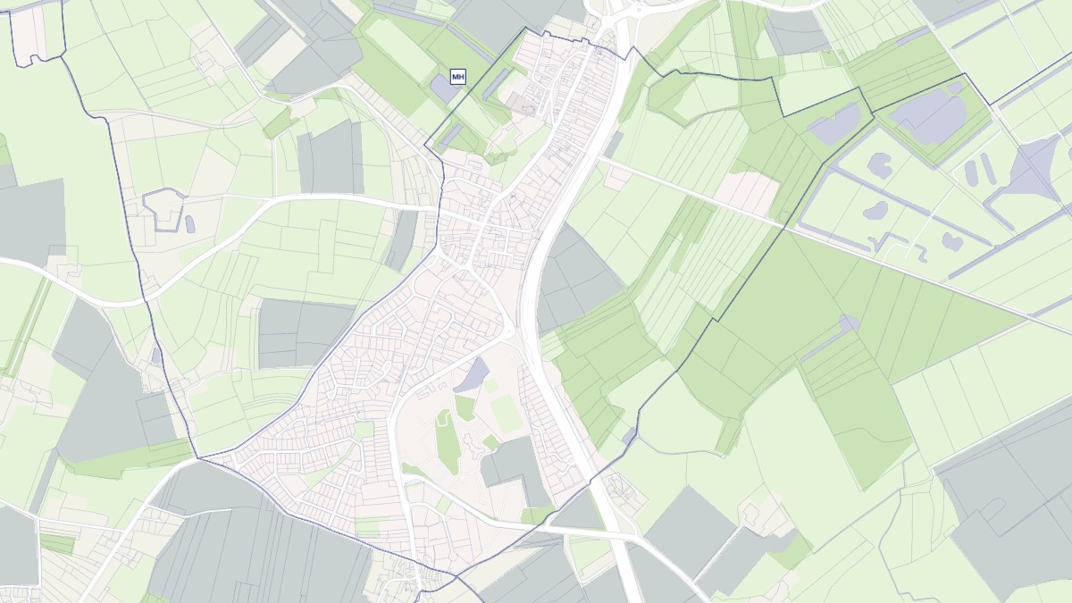 Aperçu cartographique de Châteauneuf-d'Ille-et-Vilaine, centré sur la commune