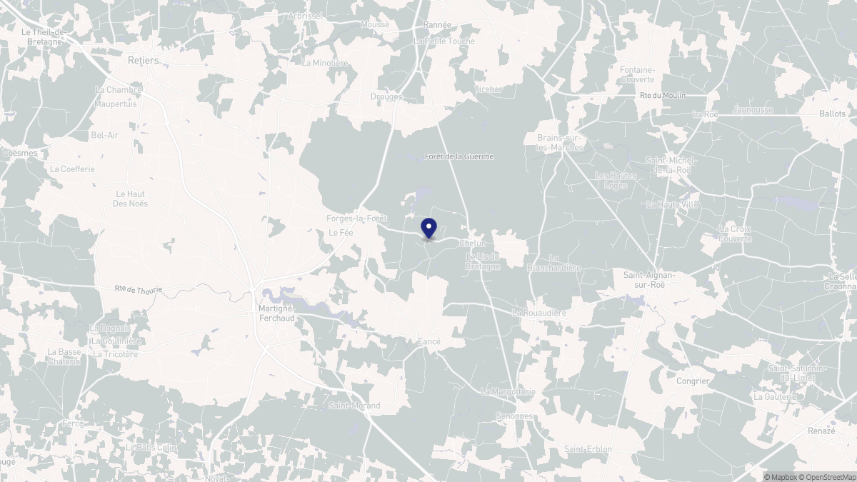 Aperçu cartographique de Chelun, centré sur la commune