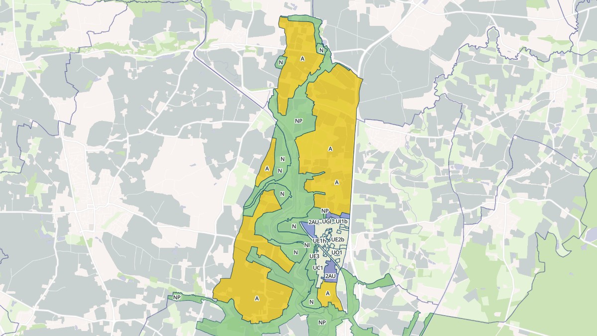 Aperçu cartographique de Chevaigné, centré sur la commune