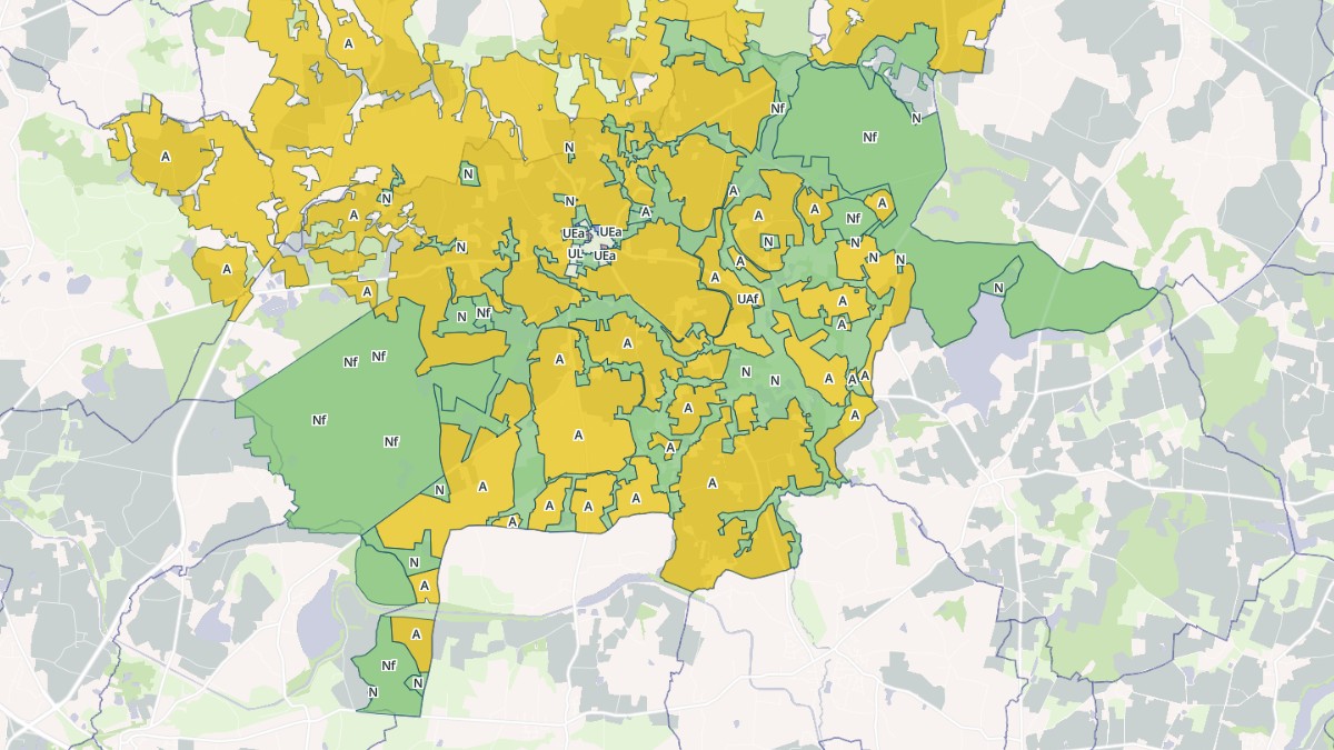 Aperçu cartographique de Dingé, centré sur la commune