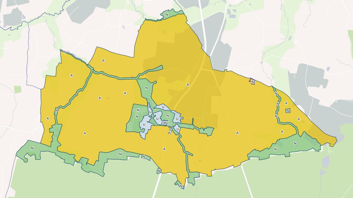 Aperçu cartographique de Drouges, centré sur la commune