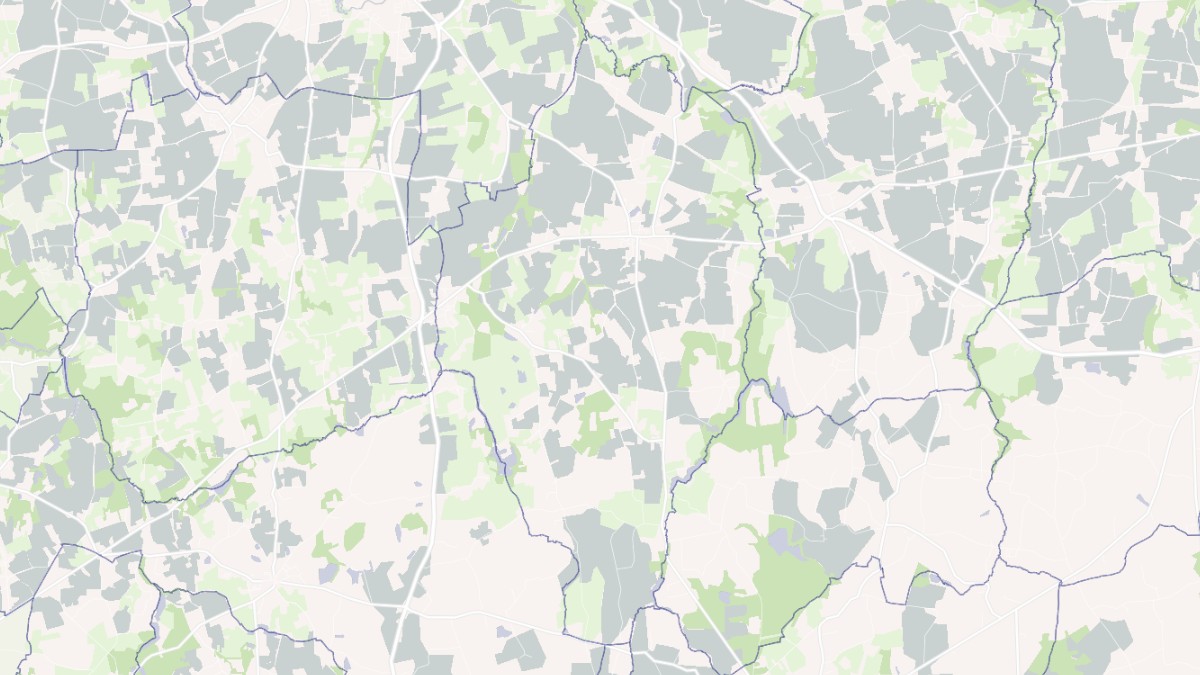 Aperçu cartographique de Epiniac, centré sur la commune