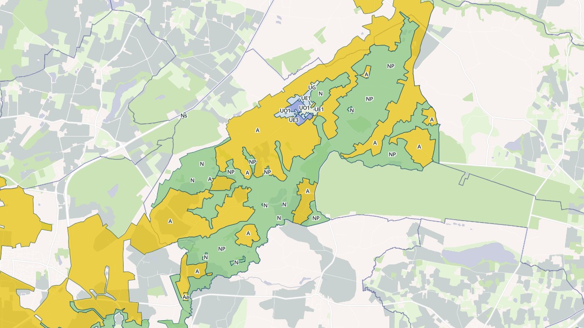 Aperçu cartographique de Gahard, centré sur la commune