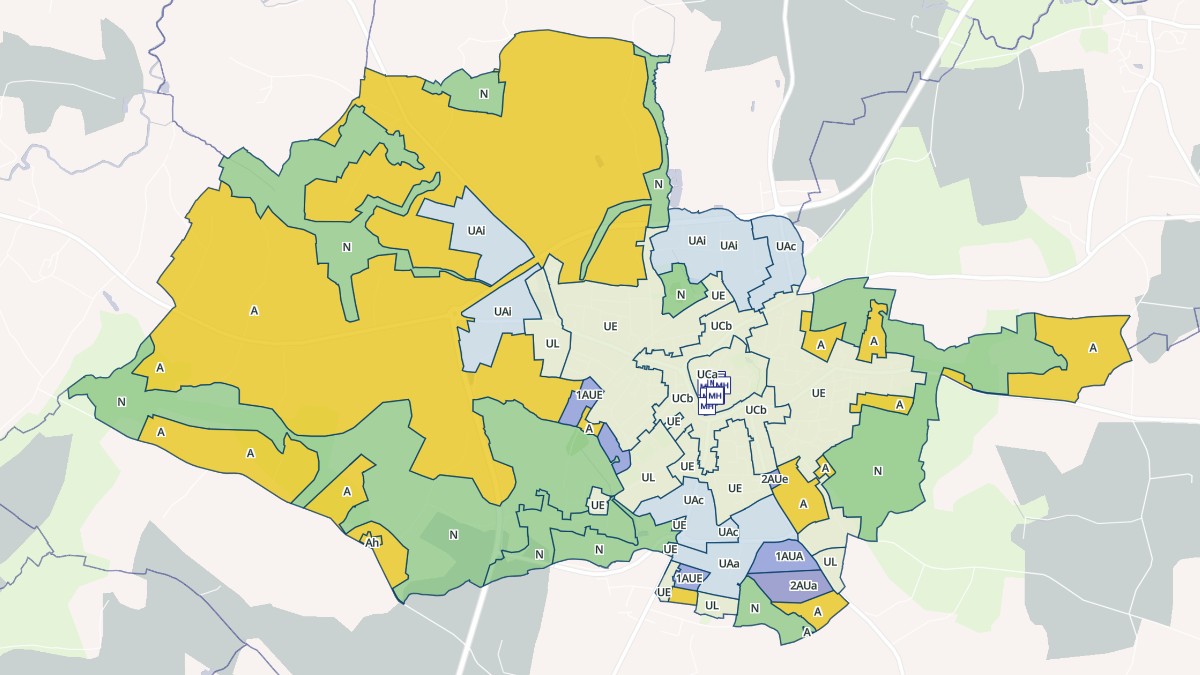 Aperçu cartographique de La Guerche-de-Bretagne, centré sur la commune