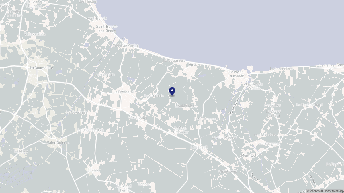 Aperçu cartographique de Hirel, centré sur la commune