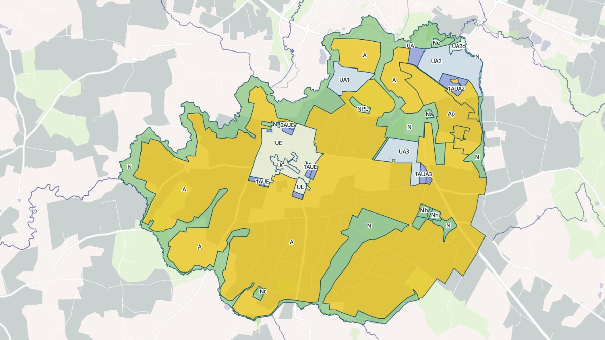 Aperçu cartographique de Javené, centré sur la commune